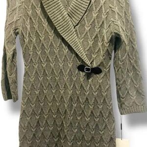 Elegant Grey Women's Sweater dress